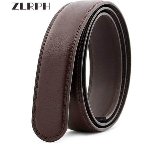 ZLRPH Mens business leather no buckle head belt body cowhide automatic buckle Belt GZYY-LY3186