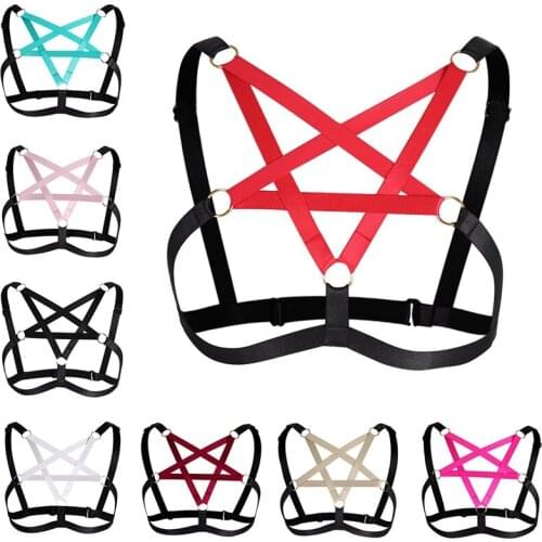 Punk Rock Stylish Accessories Bdam Suspender Adjustable Women Men Gothic Handmade Harness Belts Body Bondage Waist Straps