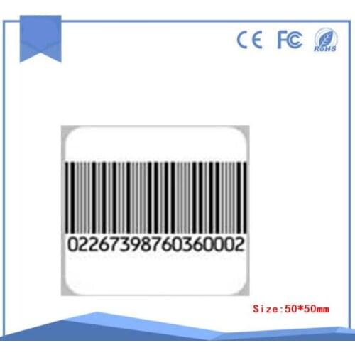 RF 5*5Soft Label Barcode EAS RF Soft Label Security RF Soft Tag 20000pcs/roll