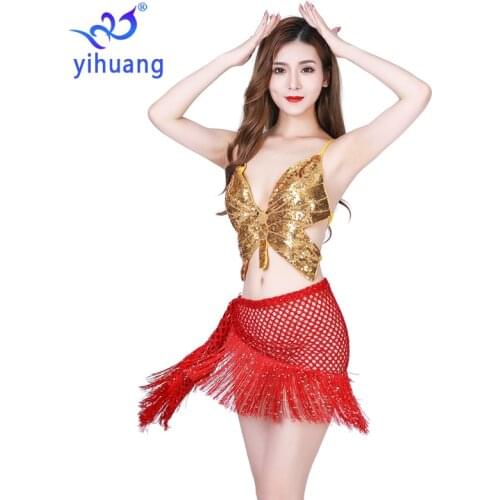 Sexy Dance Costumes Belly Dancing Costumes Festival Halloween Christmas Cosplay Party Rave Show Performance Wear 2pcs Set