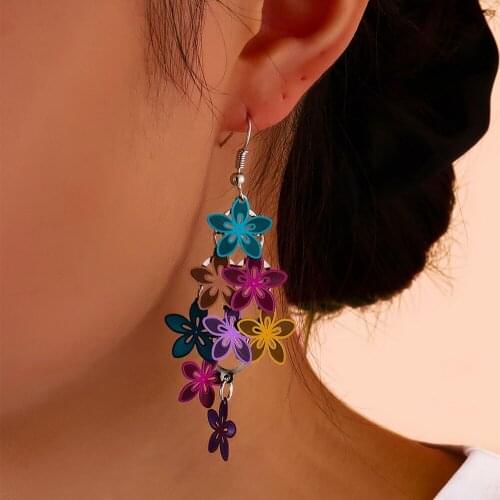 New Create Boho Drop Earrings Elegant Fashion Coloful Dangle Earrings for Women Female Girls Unusual Rainbow Jewelry Gifts