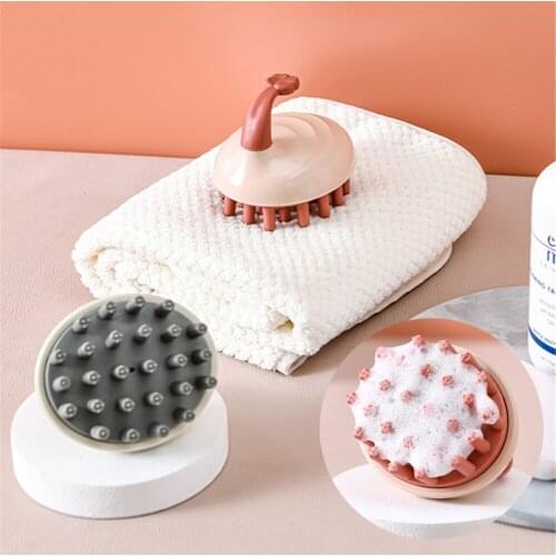 Silicone Head Body Scalp Massage Brush Silicone Shampoo Brush Hair Washing Comb Shower Brush Bath SPA Massage Brush Hair Brush