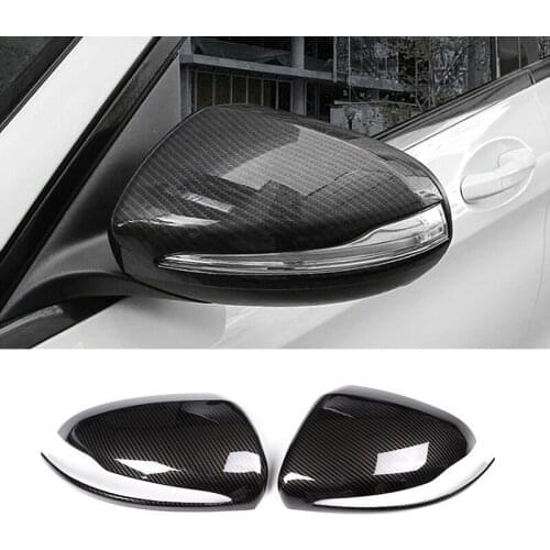 Car styling ABS Carbon fiber for Mercedes Benz C E class W205 W213 GLC X253 rearview mirror frame door mirror covers accessories