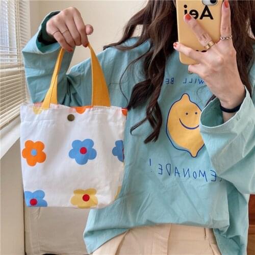Original Simple Women Canvas Casual Shopping Bags Shoulder Environmental Storage Handbag Reusable Foldable Eco Grocery Totes