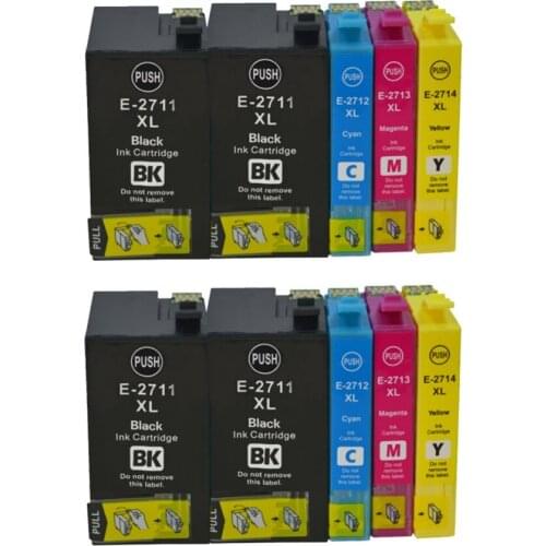 YLC 10pk 27XL T2711-T2714 compatible Ink cartridge For Epson WorkForce Pro WF-3620DWF WF-3640DTWF WF-7110DTW WF-7610DWF printer