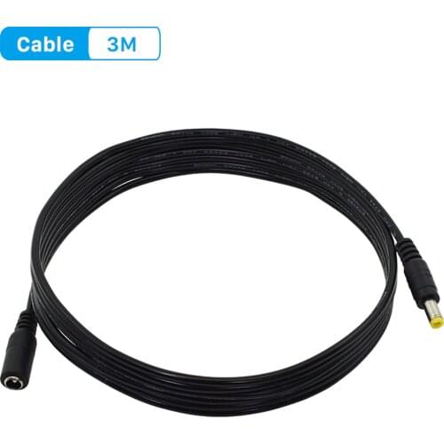 ANBIUX 1pcs DC Power Extension Cable 3 Meter/ 10FT Jack Socket To 5.5mmx2.1mm Male Plug For CCTV Camera 12 Volt Extension Cord