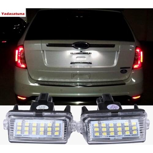 2 Pieces Exterior License Number Plate Lights Lamp Buld Light 18 LEDs for Toyota/Camry/Yaris 2012 2013 White