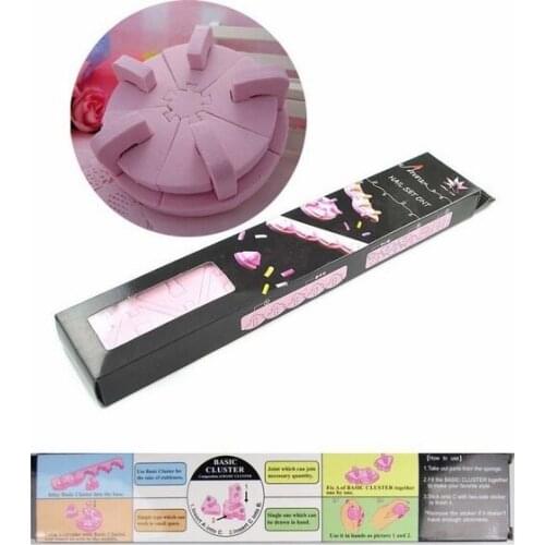 2pcs Pink Sponge Nail Art Salon Tools Tips Display Practice Stand Holder Nail Work Table