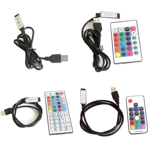 5V USB RGB LED Controller Dimmer RF Wireless Mini Remote Controller for 3528 5050 RGB Led Strip tape lighting 5-24V