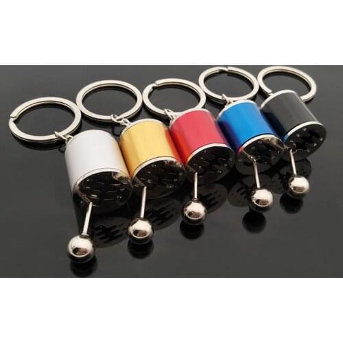 Car Tuning Gear Head Key Ring Free Shift Key Chain Car Gear Keychain