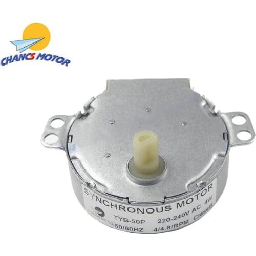 CHANCS Microwave Oven Motor 220/240V AC 4/4.8RPM with D Shape Shaft CW/CCW Synchronous Motor for Turntable