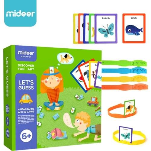 Lets Guess Game 4 Headbands and 60 Cards Parent-child Interactive Board Game Cognitive Card Education Toys