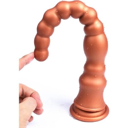Liquid Silicone Long Anal Beads Anus Balls Butt Plug Dilatador Big Prostate Massager Anal Dildo Adult Erotic Sex Toys for Woman
