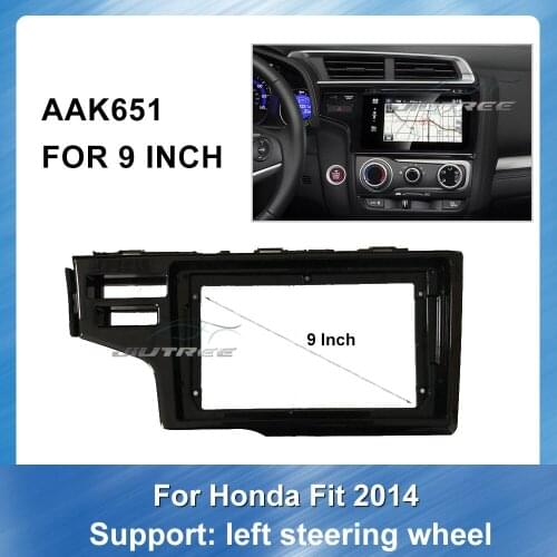 Double Din Car Radio Fascia for HONDA Fit 2014 LHD Car Audio Frame Stereo Panel Dash Mount Trim Installation Kit Frame