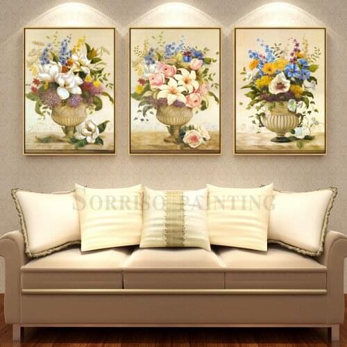 Europe flowers cluster Canvas Painting For Living Room Home Dining Pictures Decor Bedroom Posters Hallway Wall Art Prints