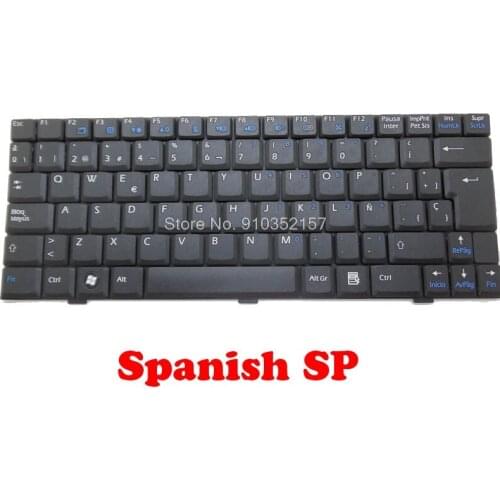 Laptop Keyboard For MSI U100 U160 U123 U90 MP-08A76D0-359 S1N-1EDE281-C54 MP-08A76SU-359 S1N-1ERU271-C54 V022322BK1 SP GR RU