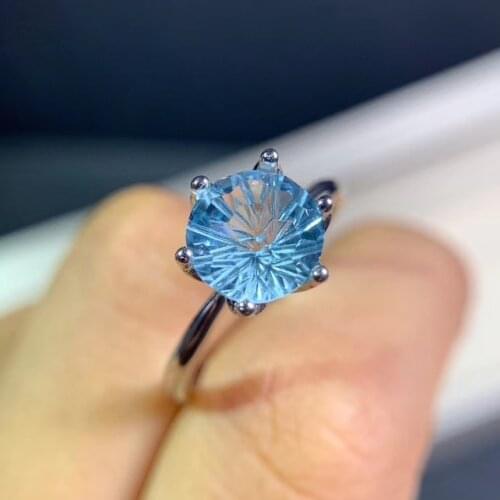 Natural topaz ring, water drop gemstone, simple style, hot sale. From natural gem store