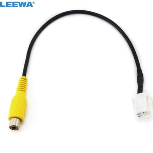LEEWA 10pcs Car Reverse Camera RCA Video Wire Cable Plug Adapter For Toyota Camry Panasonic DVD w/Navigation #CA1327