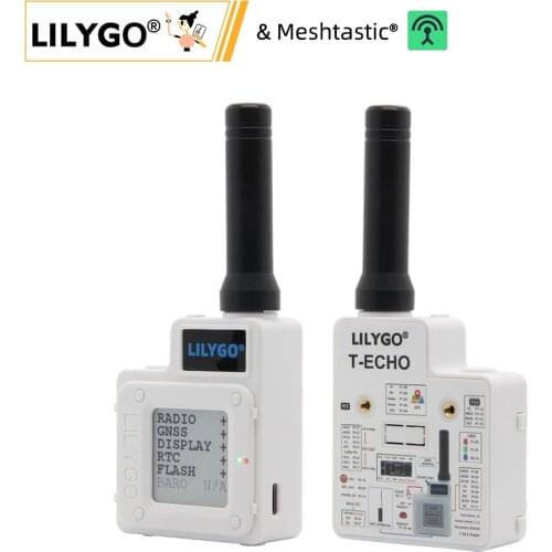 LILYGO® TTGO T-Echo Meshtastic 433 / 868 / 915MHz Module BME280 NRF52840 SX1262 LORA GPS RTC 1.54 E-Paper BLE NFC for Arduino