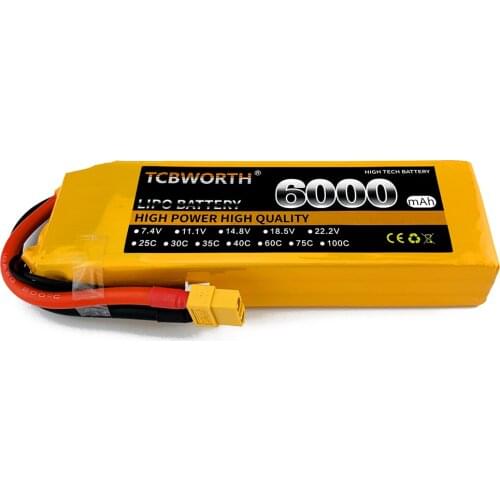 3S 11.1V 6000mAh 30C RC LiPo battery For RC Airplane Quadcopter Helicopter Drone 3S LiPo battery rechargeable 11.1v LiPo battery
