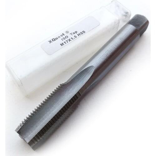 XQuest HSS Metric Screw thread plug hand tap M17 M17X2 M17X1 M17X0.75 M17X0.5 LH left hand Straight Flute taps M17X1.5 M17X1.25