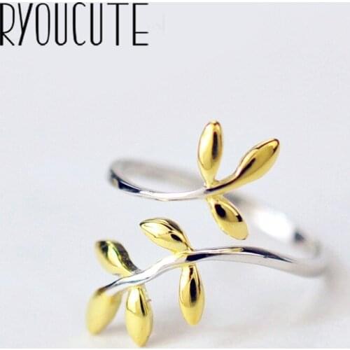 Trendy Personality Punk Leaf Rings For Women Men Lady Girls Resizable Size Rings Party Jewelry Charm Gifts 2021