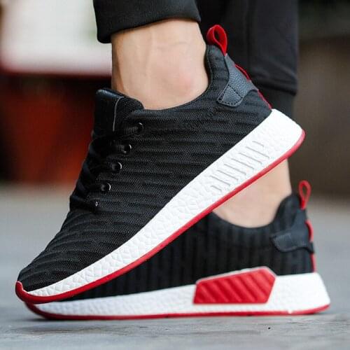 Fooraabo Running Shoes White Men Sport Shoes Lace Up Mens Black Sneakers Breathable Mesh Man Shoes Athletic Baskets Homme