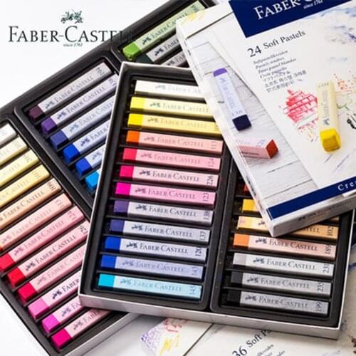 FABER CASTELL Soft Toner Stick/Pastel/Chalk/Crayon/Pen Bright Color 12/24/36/48/72 Colors Color Painting Chalk Pigment 1282&1283