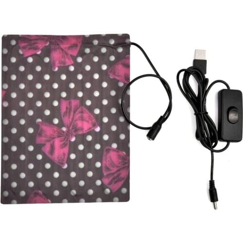 Reptile Heating Pad Waterproof Heat Adjustable Reptile Heat Mat USB Heating Film Rainproof Cloth Pet Warmer Reptile Accessories