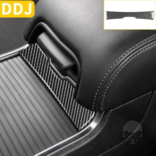 Carbon Fiber Sticker Trim For Dodge Charger LD 2015+ RT SE Below Center Arm Rest Cover Strip Styling Interior Car Accessories