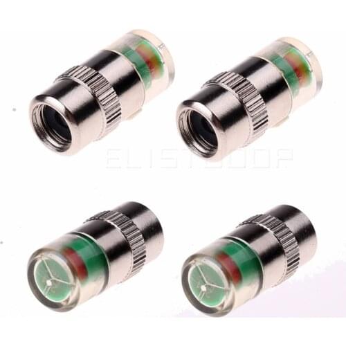 New 4 PCS/Lot 2.4 Bar 36 PSI Car Auto Tire Pressure Monitor Valve Stem Caps Cover Sensor Indicator Alert