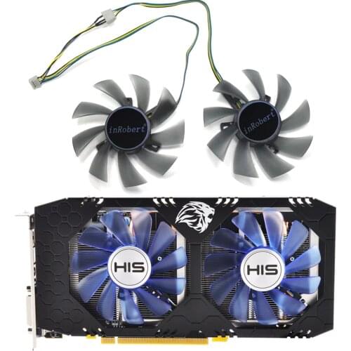 NEW DIY 85mm Dual GPU 4Pin Cooler Fan For HIS RX 570 IceQ X 4GB 8GB RX470 Palit GTX 1060 6G Dual GTX 1070 mining edition Card