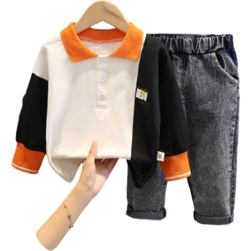 New Fashion Baby Boy Clothes Plaid Children Suit For Boys Stitching Korean Kids Shirt Outfit Kids Things For 0-5 Years Old