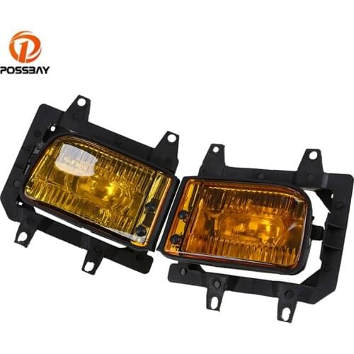 POSSBAY Front Lower Bumper Fog Light Assembly Foglamps Cover Fit H3 Bulbs for BMW 3-Series E30 Sedan 1983-1994 2 Door 4 Door