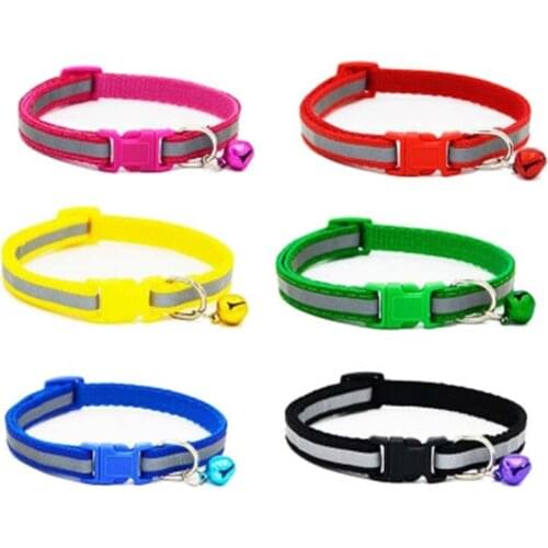 Adjustable 1.0 Nylon Dog Collars Pet Collars With Bells Charm Necklace Collar For Little Dogs Cat Collars Pet Supplies Hot Sale