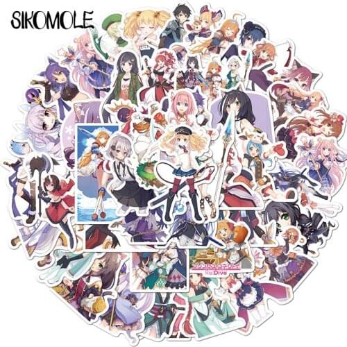 50PCS Anime Princess Connect! Re:Dive Stickers Kusano Yui Skateboard Fridge Guitar Laptop Travel Luggage Decals Sticker F4