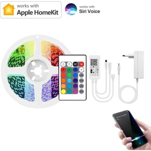 Led Lamp Tape Homekit Smart Led Strip Voice App Control Dimmable Wifi Compatible Backlight Dohome Alexa Google Home Assistant