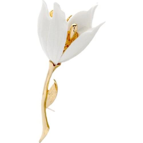 Tulip Brooch Simple Fashion Flower Corsage European and American Trendy Personality Wild Temperament Alloy Jewelry Badge
