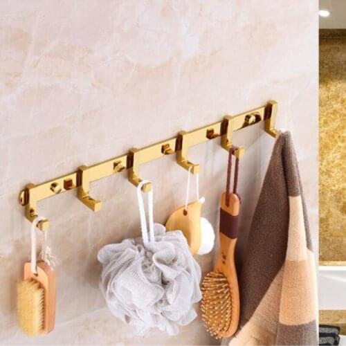 Solid Brass Wall Mounted Clothes Rack Cloth Hook Wall Hook Clothes Hanger For Bathroom Accessory Kitchen Rack