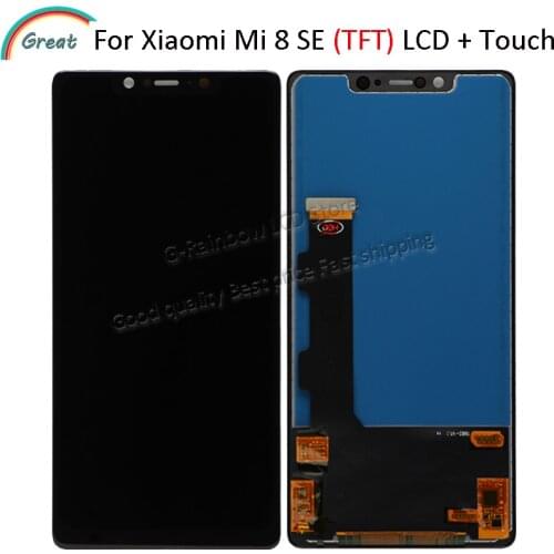 TFT quality Display For Xiaomi Mi8 SE Mi 8 SE LCD Screen Display Touch Screen Digitizer Frame For Mi8SE LCD Replacement