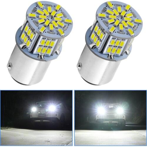 2pcs Car Decoding LED Small Light 1080LM Luminous 6000K Canbus 1156 1157 2835 54SMD LED Turn Signal Bulb