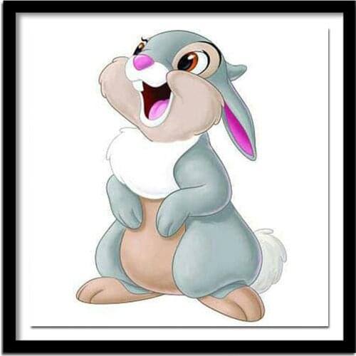 2019 Cartoon Rabbit DIY Diamond Painting from Crystal Cross Stitch Diamond Pattern Rhinestone Home Decor Hobby Needlework