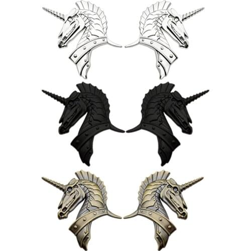 3D War Horse Ancient Emblem METAL Rear Trunk Car Badge Chrome Badge Gunmetal Black Fender Tailgate Motorcycle car sticker
