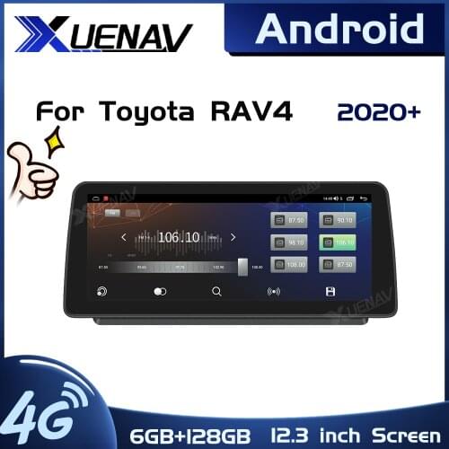 2 DIN Android Car Multimedia DVD Player For Toyota RAV4 2020 2021 Auto Stereo GPS Navigation Tape Recorder 4G Carplay