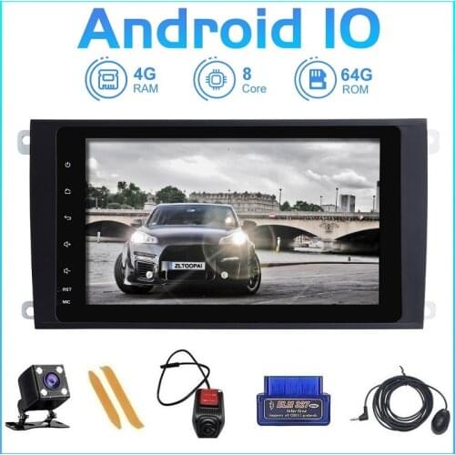 ZLTOOPAI Car Multimedia Player 2 Din Android 10 For Porsche Cayenne Car GPS Radio Stereo 8 Core ROM 64GB DVR DAB WIFI