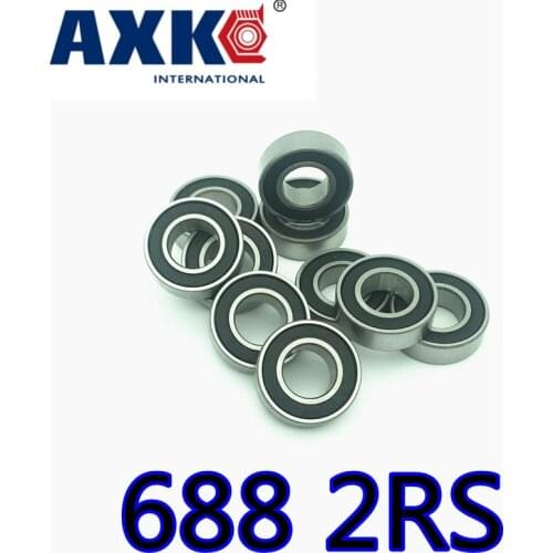 Free Shipping 688-2rs 688 Rs The Rubber Sealing Cover Deep Groove Ball Bearings 688 2rs 8*16*5mm Bearing