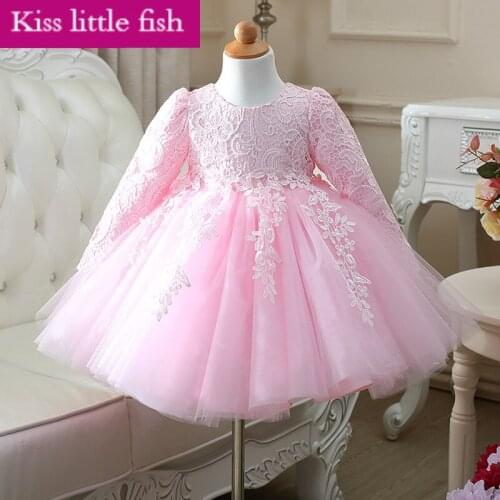 Free shipping Cheap Long sleeve Lace short flower girl dresses Autumn Spring girl party dress Free send petticoat