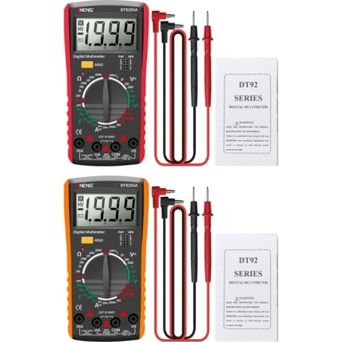 Digital Multimeter AC/DC hFE Transistor Capacity Diode Tester Electrical Tools