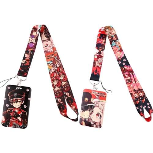 ER432 New Cool Anime Boy Lanyard ID Badge Holder Mobile Phone Badge Kids Key Ring Holder Jewelry For Student Fans Kid