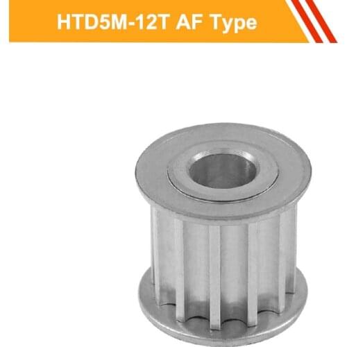 HTD5M-12T Timing Pulley HTD5M Type Aluminium Gear Wheel Pulley 16mm/21mm Belt Width 5/6/6.35/7/8/10mm Bore Timing Belt Pulley